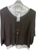 Double Layer Lightweight Knit Top Set (10-18)
