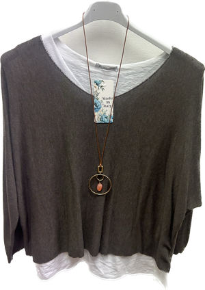 Double Layer Lightweight Knit Top Set (10-18)