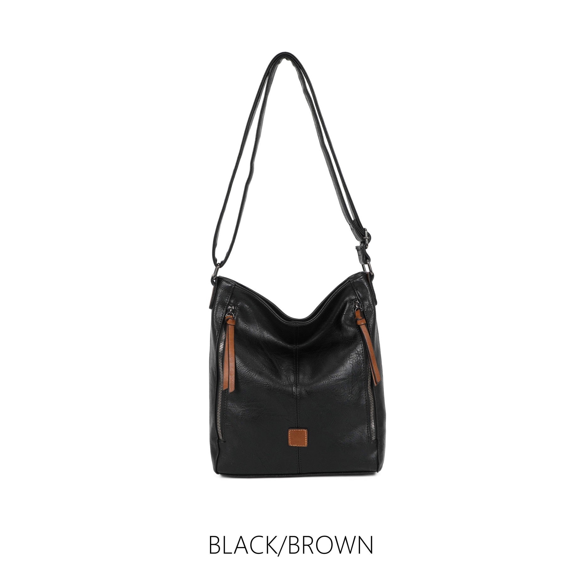 Double Zip Accent Everyday Crossbody Bag