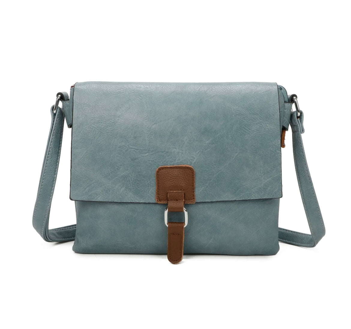 Double Compartment Classic Crossbody Satchel Bag