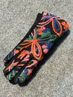 Abstract Floral Design Needle Felted Gloves