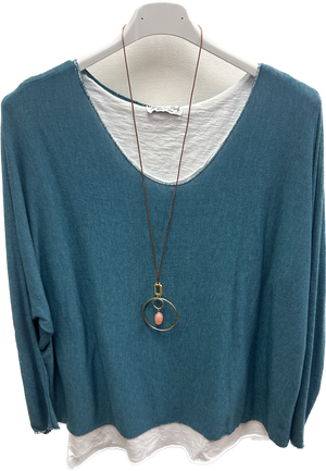 Double Layer Lightweight Knit Top Set (10-18)