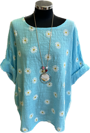 Daisy Print Cotton Top (12-18)