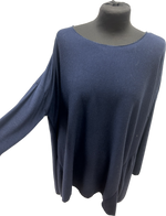 Plain Longline Soft Fine Knit Jumper Top (14-18)