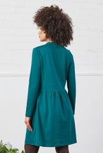 Embroidered Organic Cotton Tunic Dress - Fern