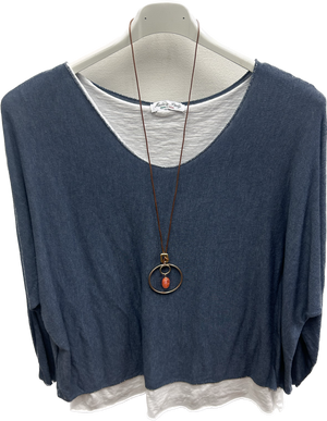 Double Layer Lightweight Knit Top Set (10-18)