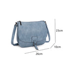 Flap Over Multi Compartment Satchel Crossbody Bag