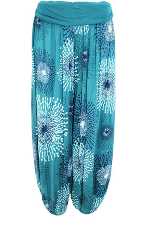 Firework Print Harem Trousers