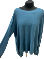 Plain Longline Soft Fine Knit Jumper Top (14-18)