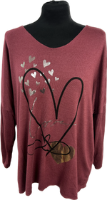 Love Heart Detail Fine Knit Jumper (12-18)