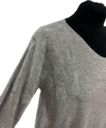 Diamanté Animal Print Embellished Shoulder Detail Fine Knit Jumper (12-18)