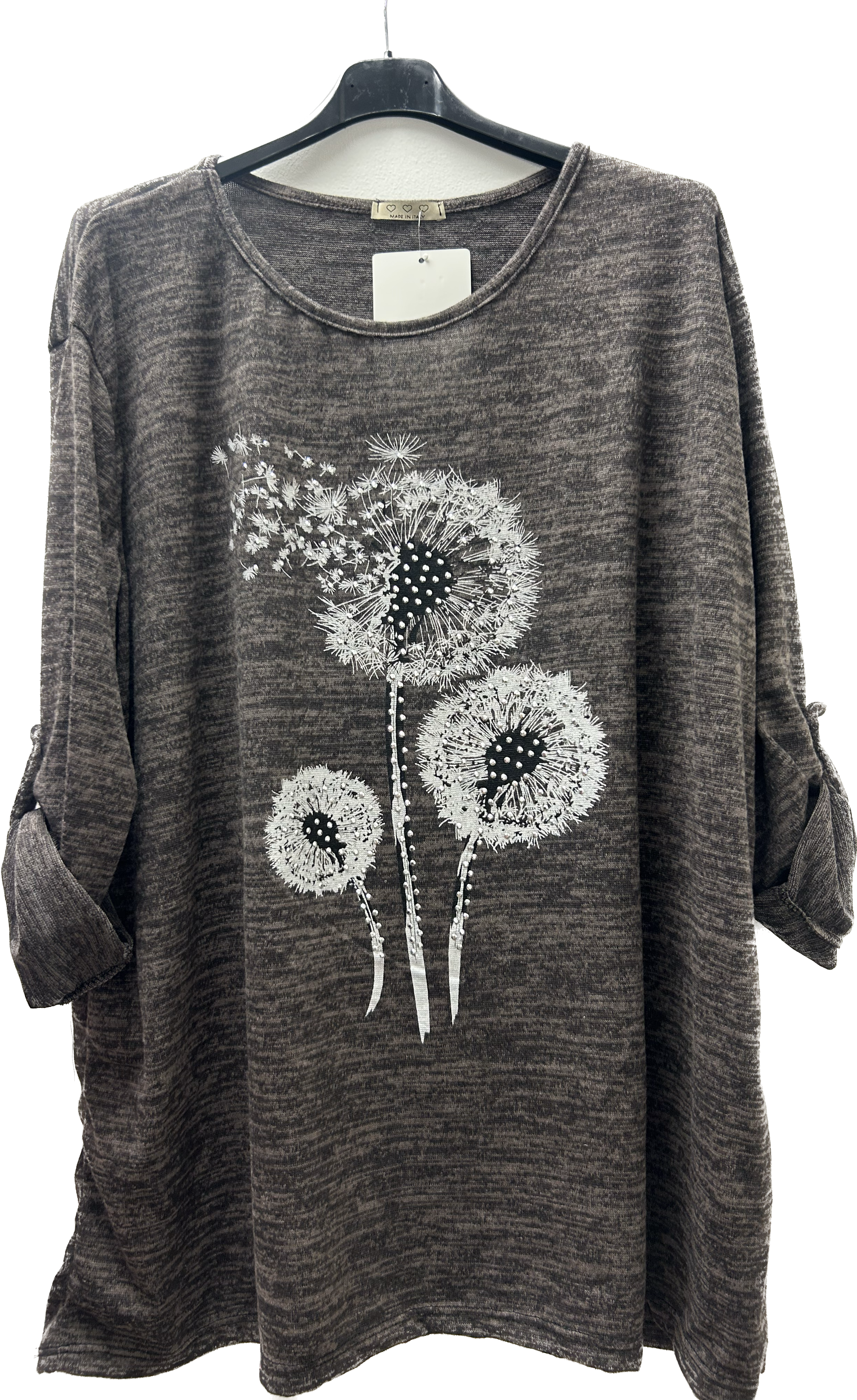 Diamanté Dandelion Sweatshirt Top (14-22)