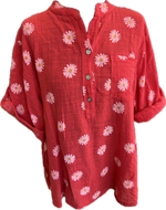Daisy Print 100% Cotton Shirt (12-18)
