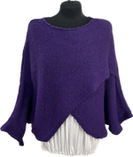 Chunky Batwing Crossover Knit Jumper (12-18)