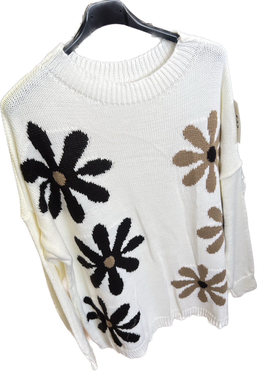 Plus Size Flower Knit Relaxed Fit Jumper (14-22)