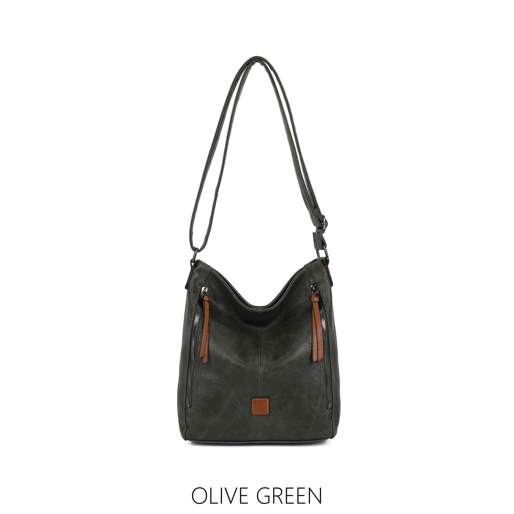 Double Zip Accent Everyday Crossbody Bag