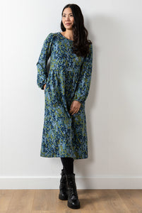 Juniper Dress - Mineral Print - Lime