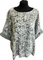 Leaf Print Pure Cotton Top (12- 18/20)