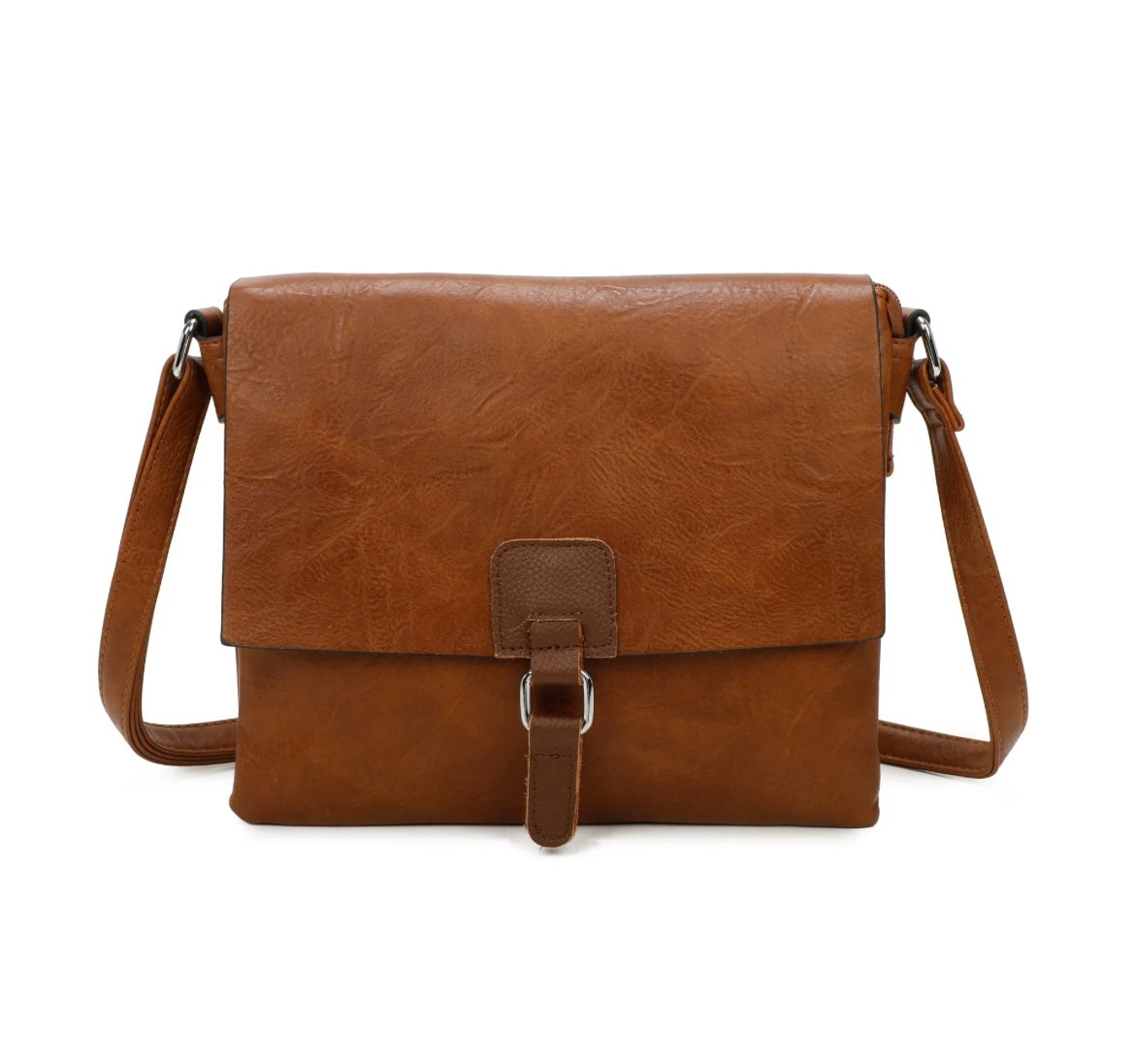 Double Compartment Classic Crossbody Satchel Bag