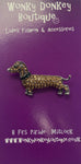 Rhinestone Daschund / Sausage Dog Brooch