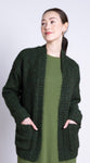 Recycled Wool Mix Green Edge to Edge Cardigan