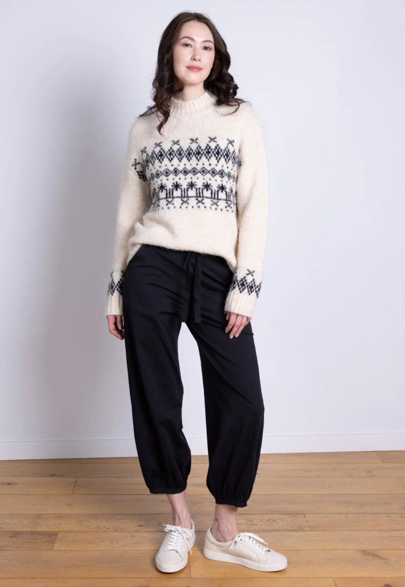 Recycled Wool Mix Ivory Fairisle Jumper