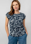 Navy Surfside Jersey Tee - Fauna Print