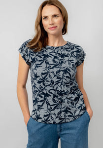 Navy Surfside Jersey Tee - Fauna Print