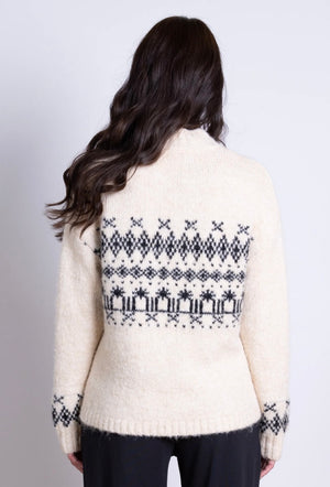 Recycled Wool Mix Ivory Fairisle Jumper