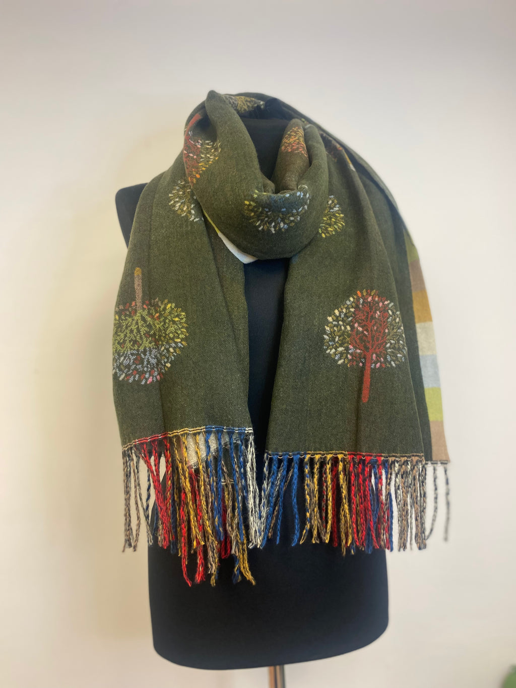 Reversible Soft Tree of Life Winter Scarf