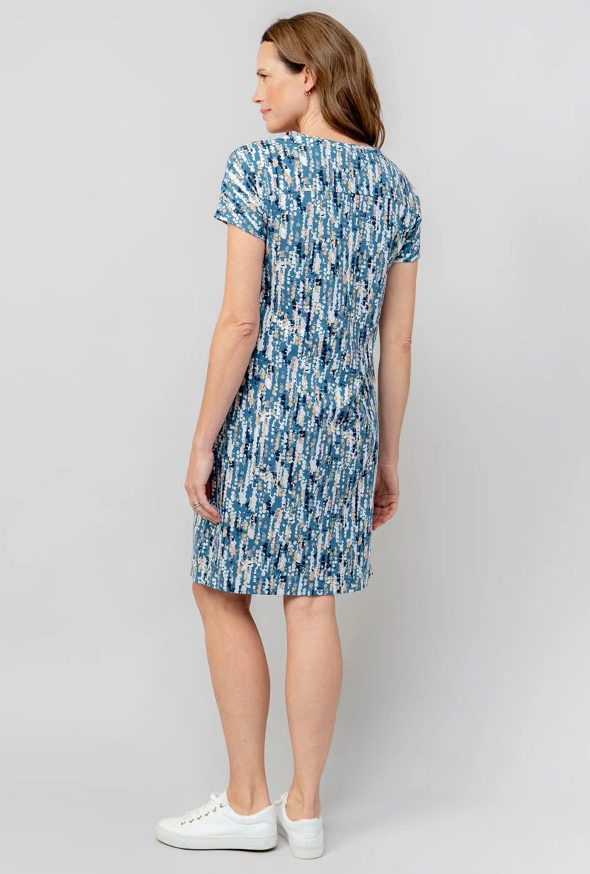 CASTAWAY STRETCH COTTON T-SHIRT DRESS MIRIAM PRINT