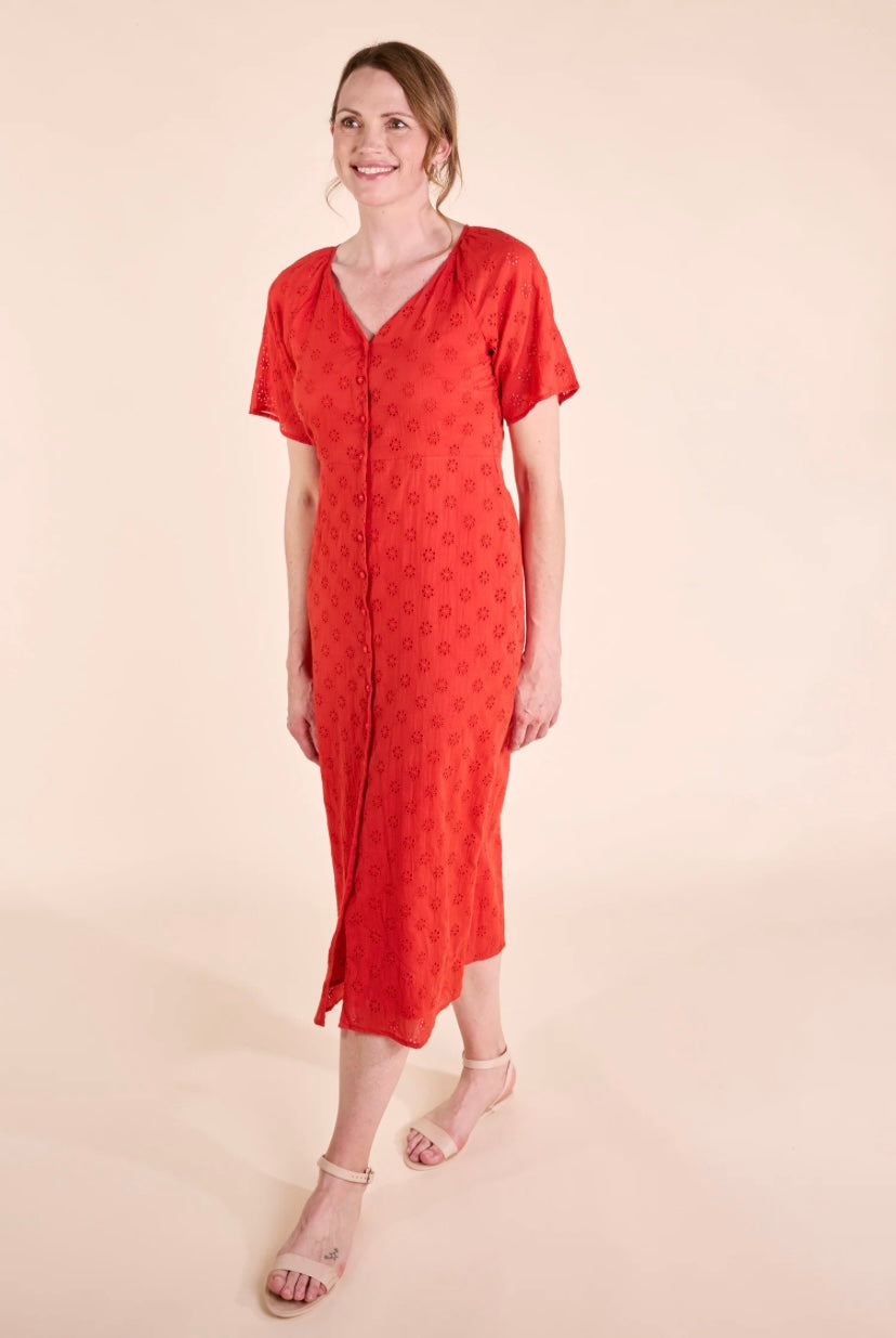 Broiderie MIDI Dress