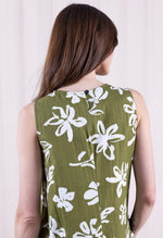 Cotton Midi Dress - Green