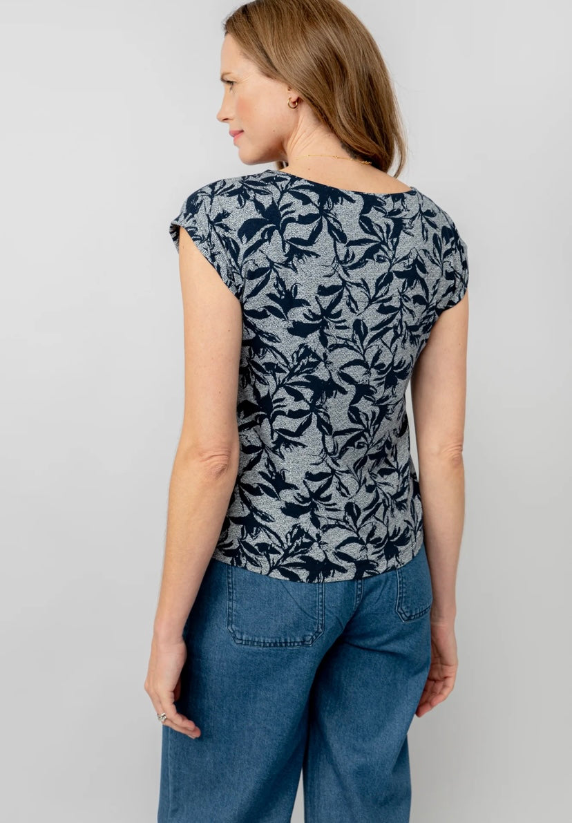 Navy Surfside Jersey Tee - Fauna Print