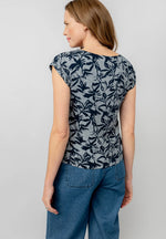 Navy Surfside Jersey Tee - Fauna Print