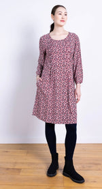 Pintuck Tunic Dress - Scarlet
