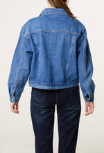The Classic Cotton Denim Jacket- Mid Blue Wash