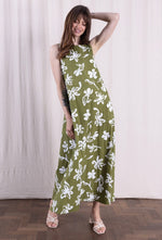 Cotton Midi Dress - Green