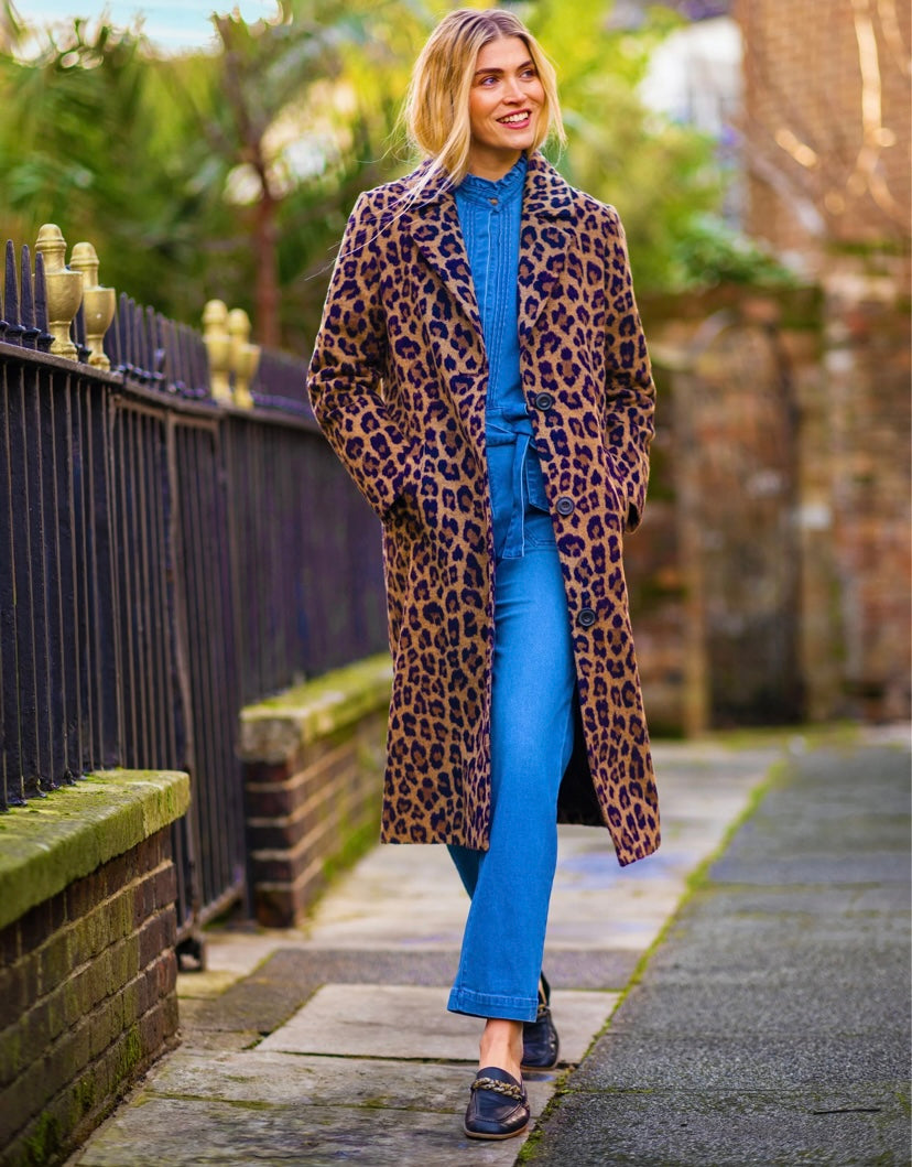 Twilight Leopard Print Coat