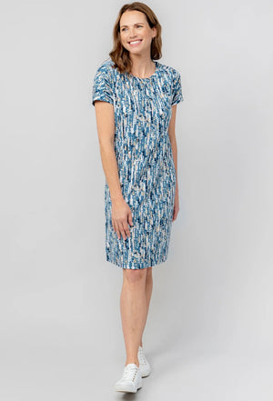 CASTAWAY STRETCH COTTON T-SHIRT DRESS MIRIAM PRINT