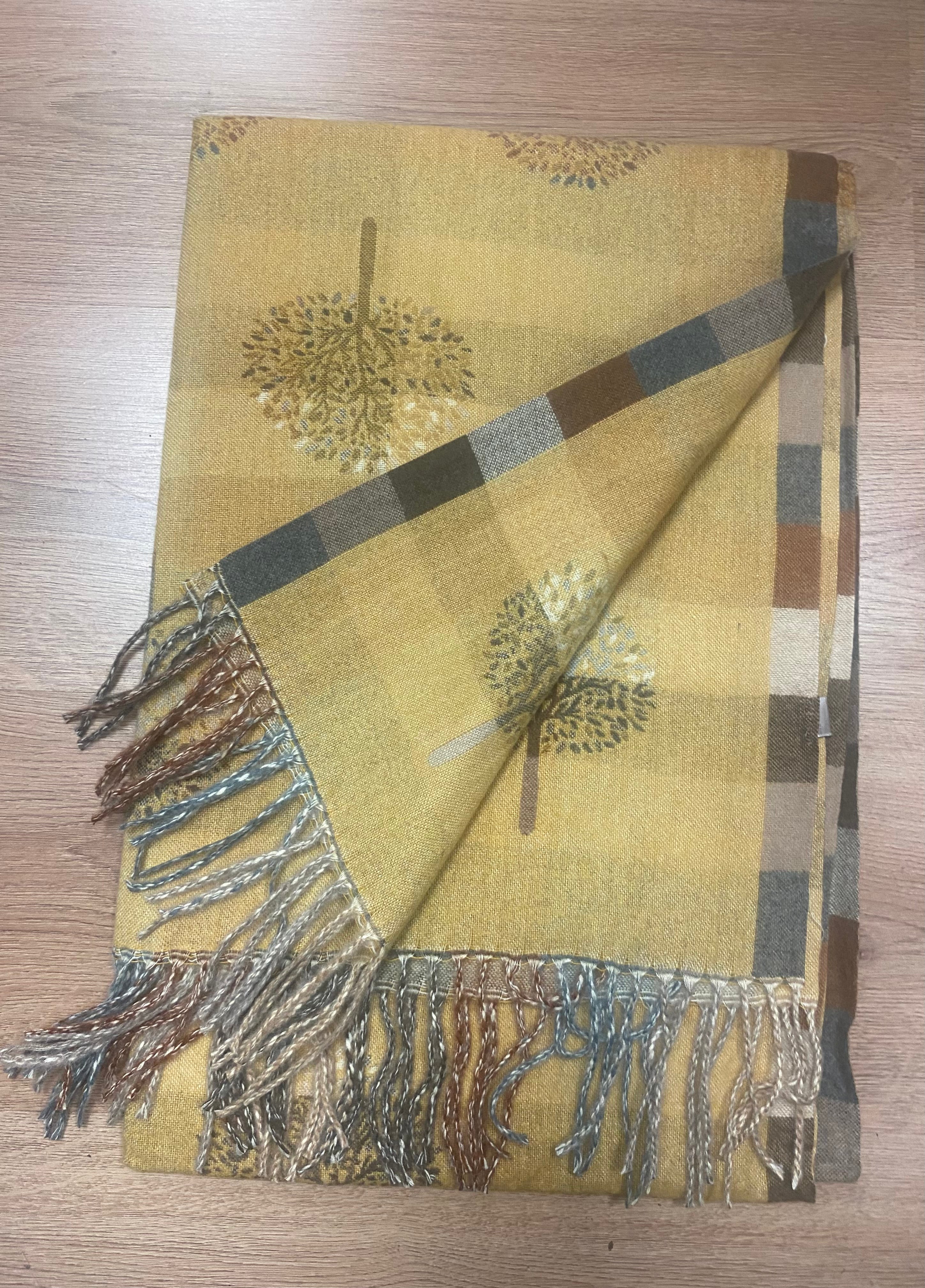 Reversible Soft Tree of Life Winter Scarf