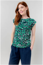 Green Surfside Jersey Tee - Prairie Print
