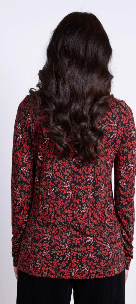 Long Sleeved Boat Neck Top