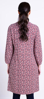 Pintuck Tunic Dress - Scarlet