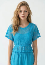 Butterfly Sleeve Lace Design Top