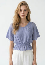 Butterfly Sleeve Lace Design Top