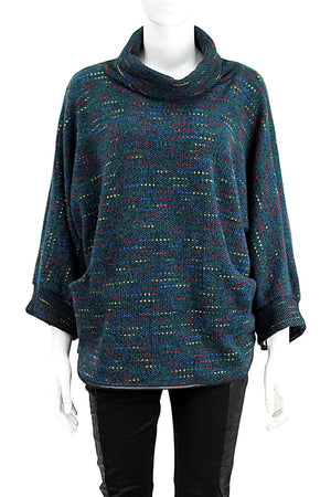 Cowl Neck Multi Jumper with Pockets (10-16)