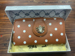 LYDC London Boxed Tan Polka Dot Purse