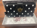 LYDC London Boxed Black and White Polka Dot Purse