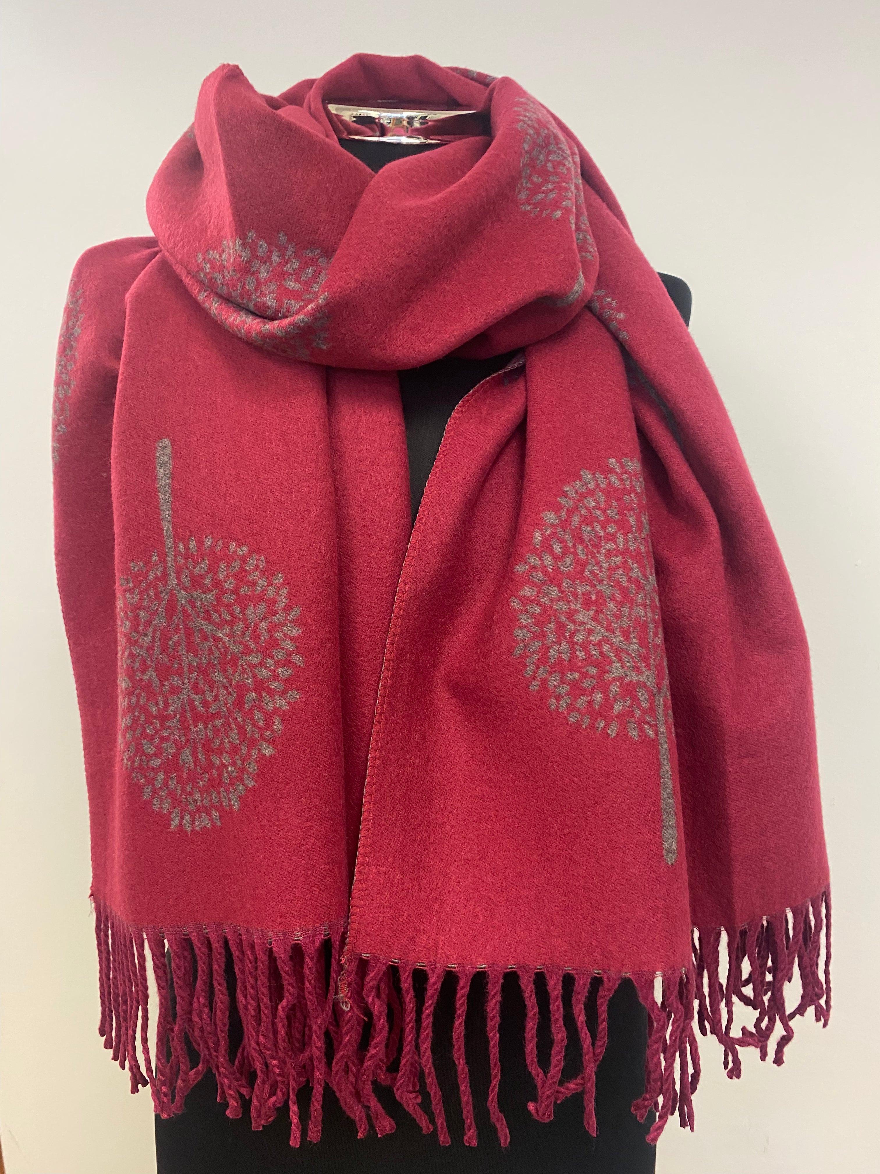 Mulberry Tree Of Life Cashmere Wrap Scarves